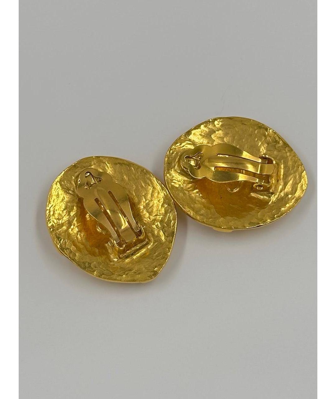 CHANEL Золотые позолоченные клипсы, фото 3