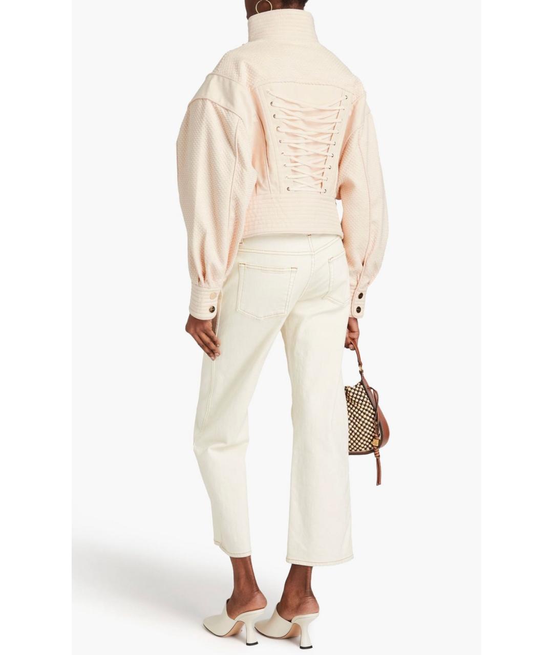 ZIMMERMANN Бежевый хлопко-эластановый жакет/пиджак, фото 8