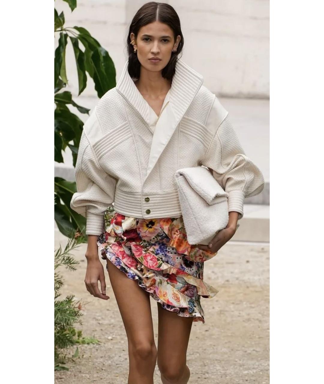 ZIMMERMANN Бежевый хлопко-эластановый жакет/пиджак, фото 2