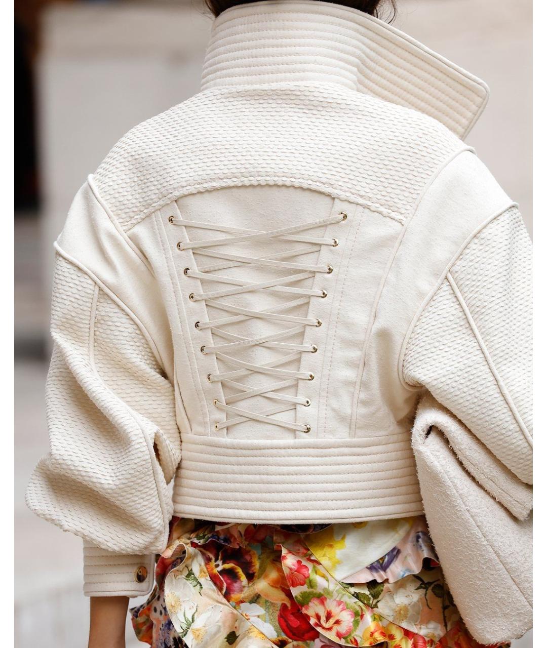 ZIMMERMANN Бежевый хлопко-эластановый жакет/пиджак, фото 3