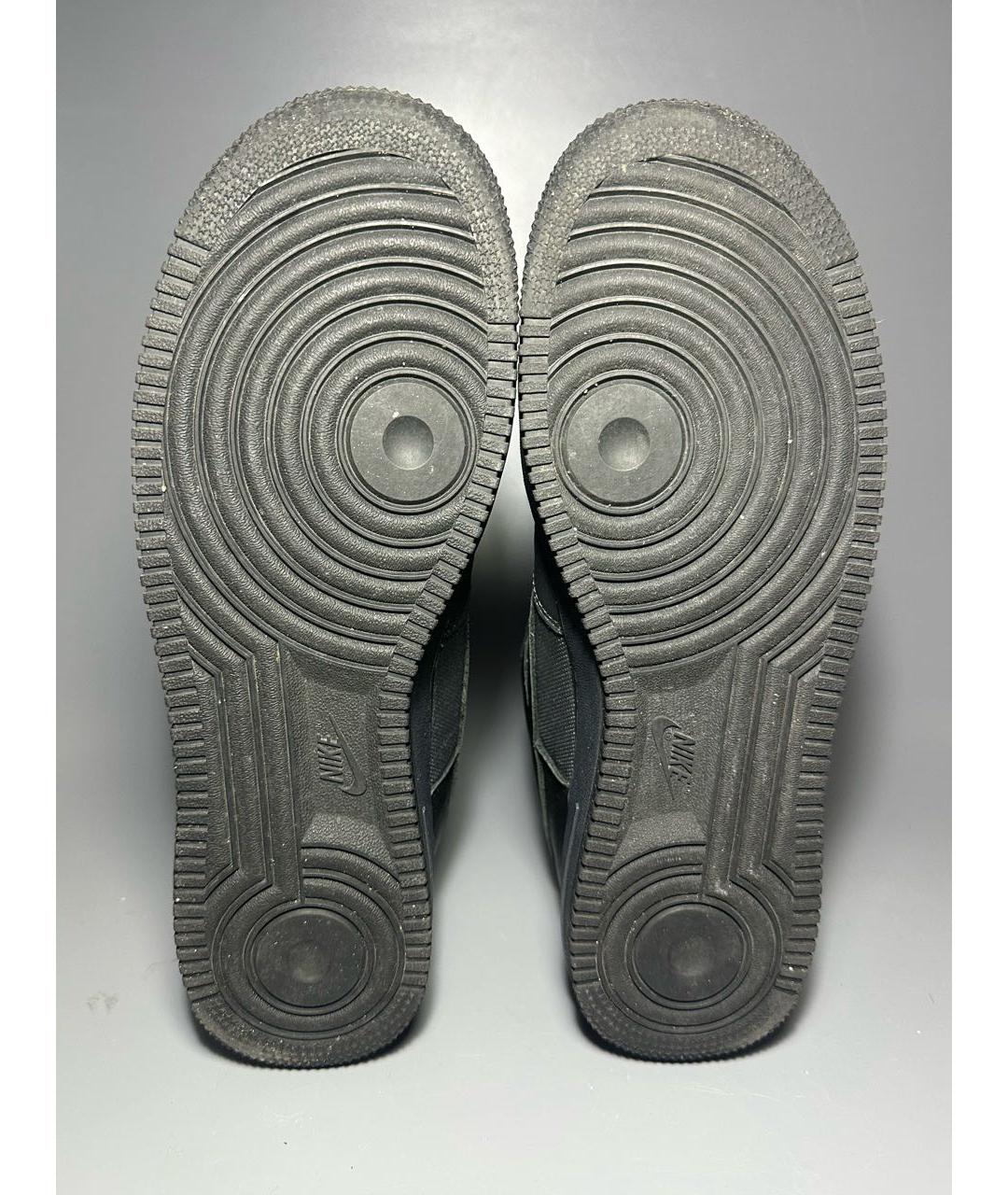 NIKE Черные кожаные низкие кроссовки / кеды, фото 8