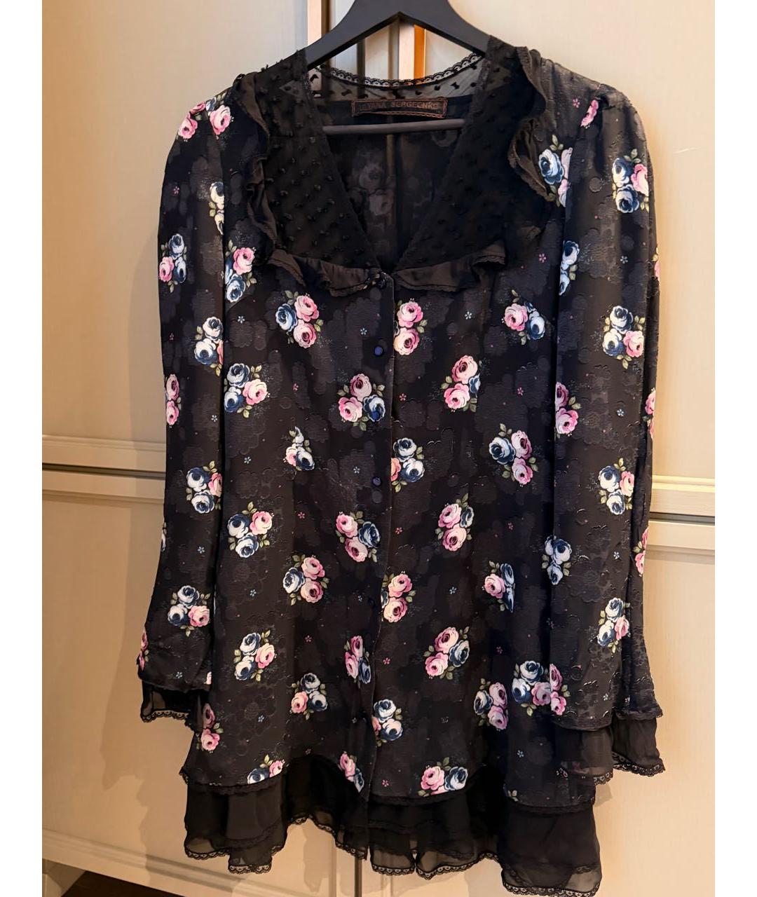 ULYANA SERGEENKO Мульти шелковое коктейльное платье, фото 5