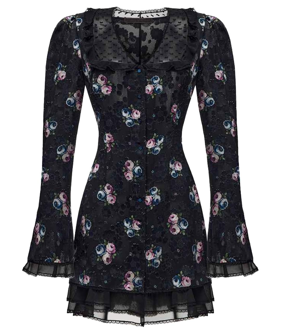 ULYANA SERGEENKO Мульти шелковое коктейльное платье, фото 1