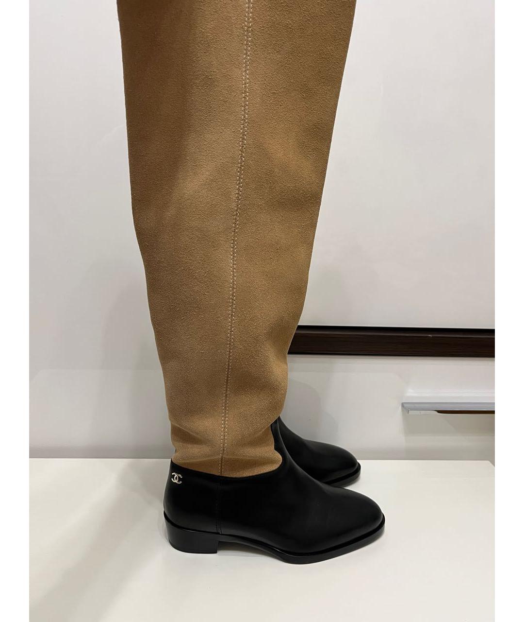 CHANEL Бежевые замшевые ботфорты, фото 2