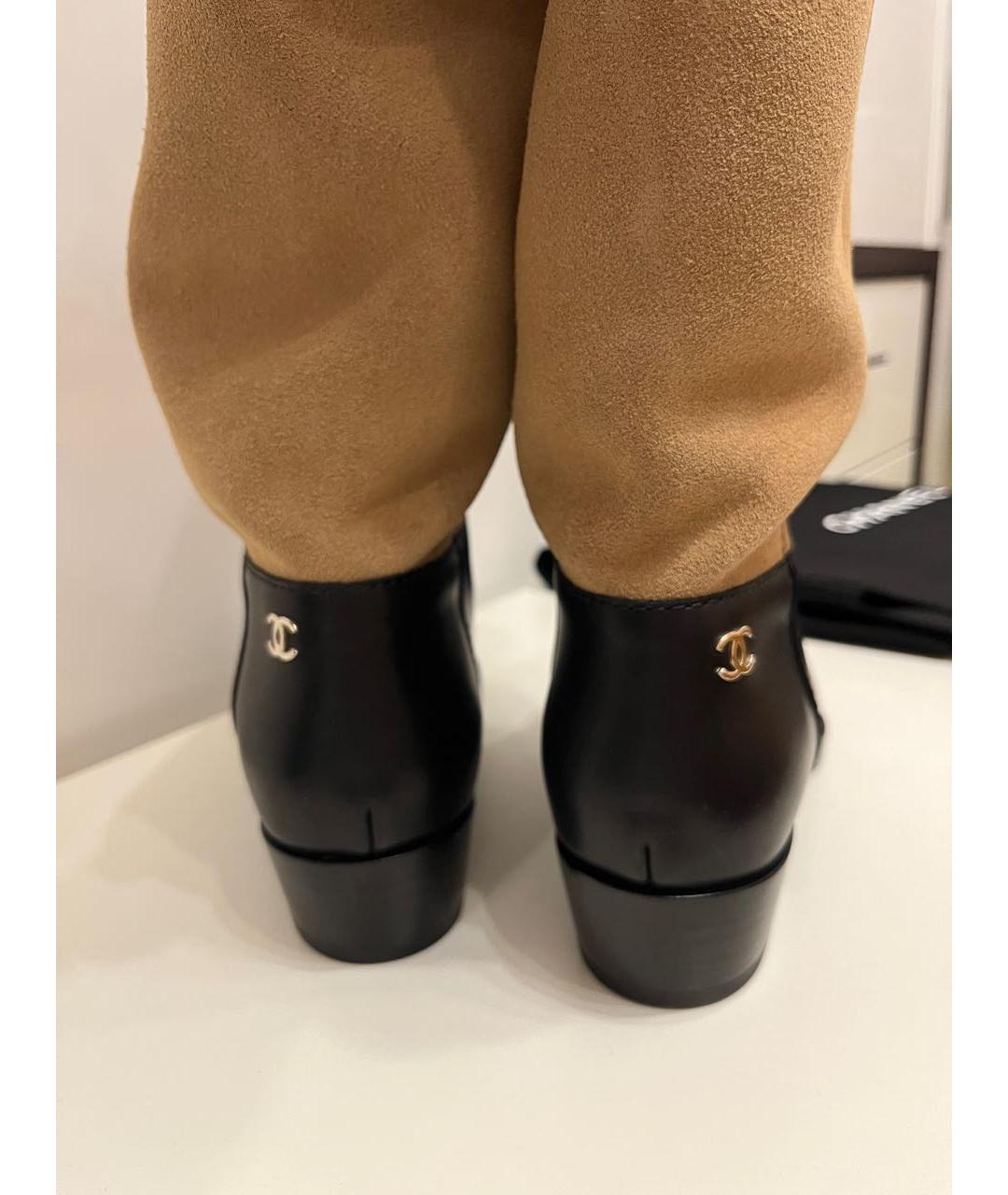 CHANEL Бежевые замшевые ботфорты, фото 5