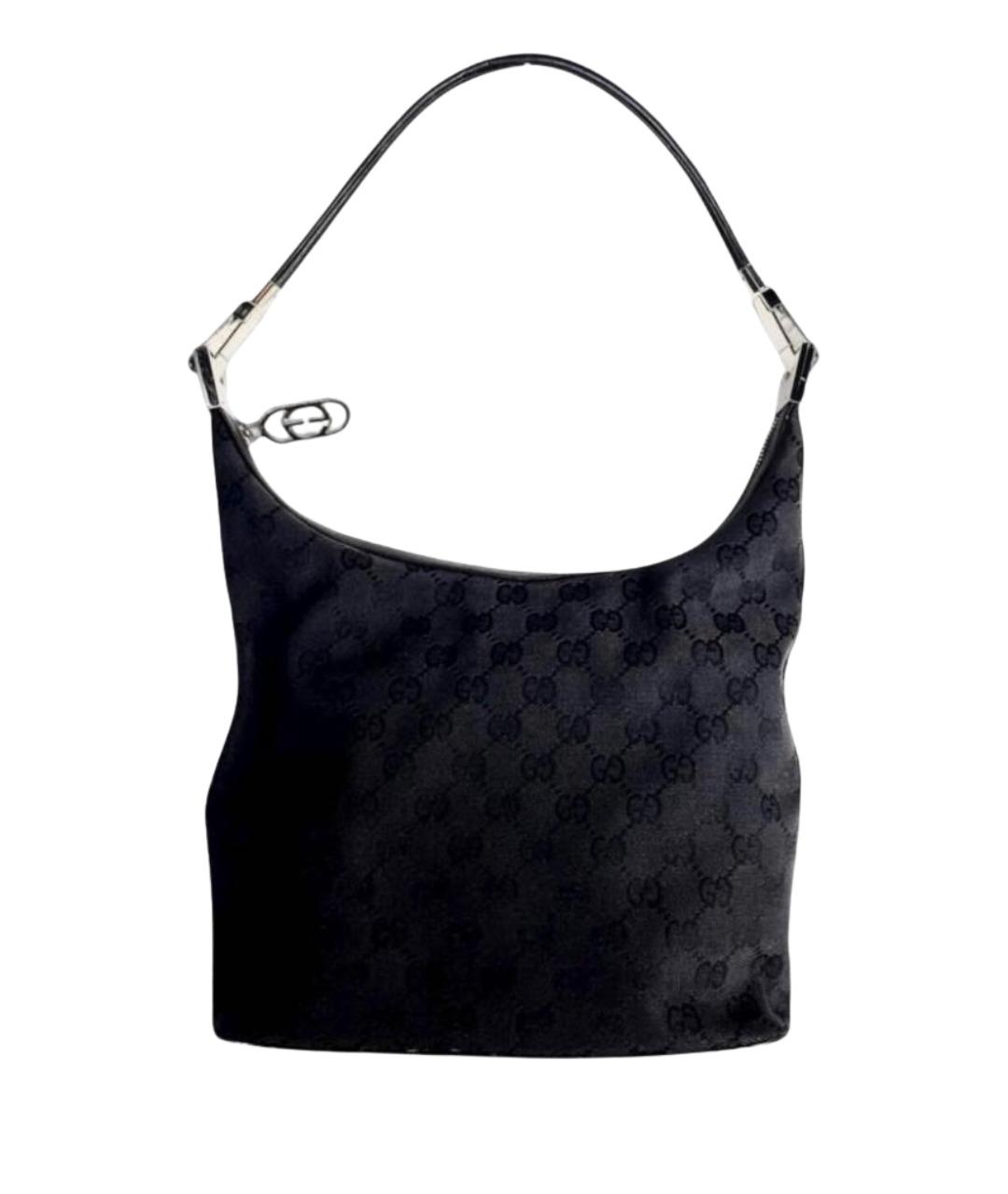 GUCCI Черная тканевая сумка через плечо, фото 1