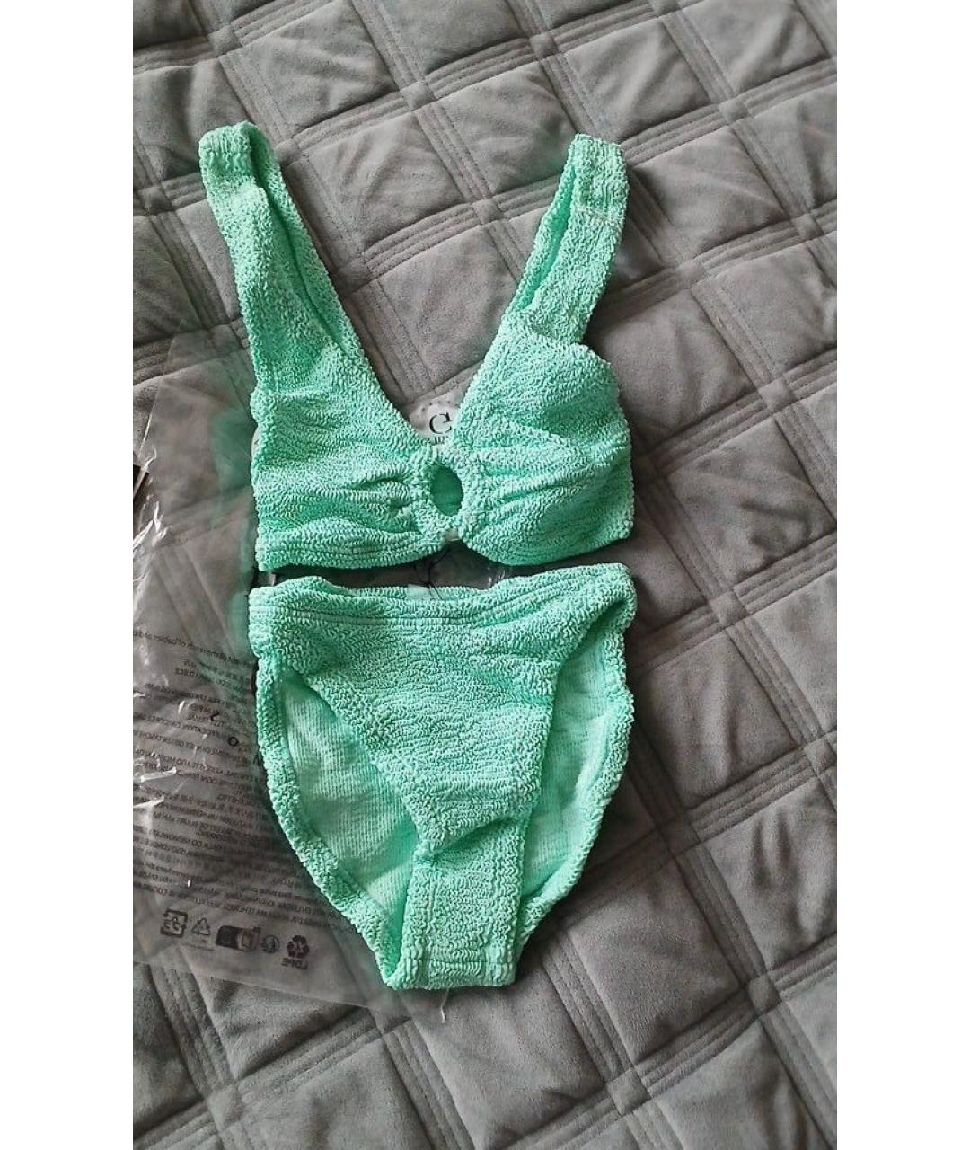 HUNZA G Салатовый полиэстеровый купальник, фото 7