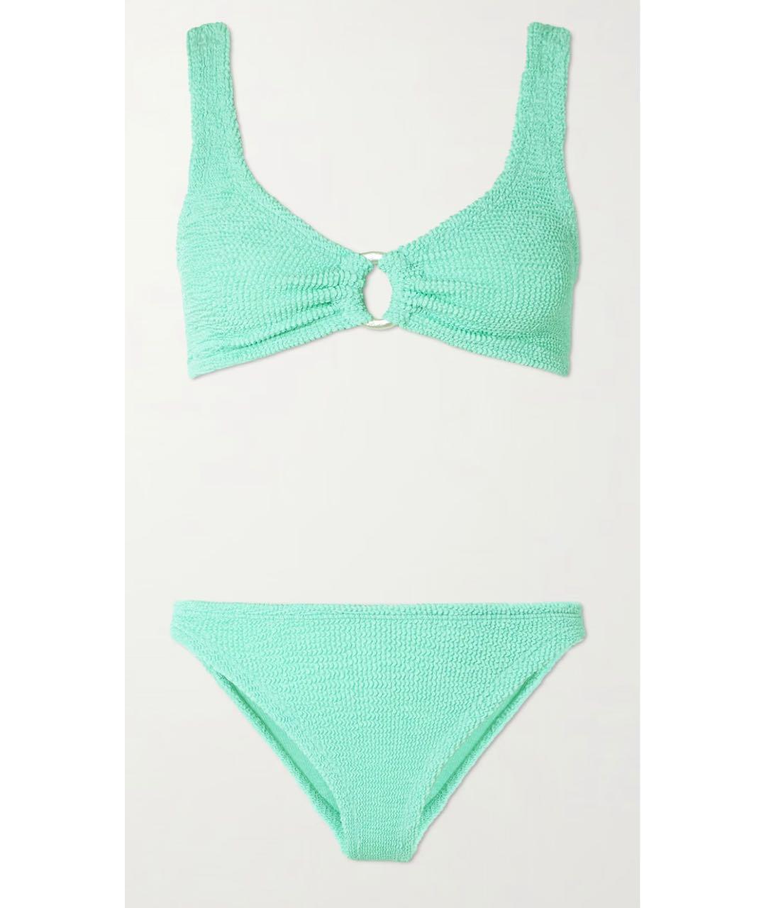 HUNZA G Салатовый полиэстеровый купальник, фото 9