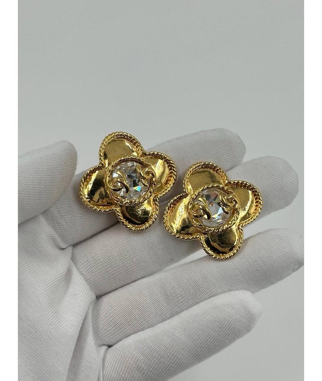 CHANEL Золотые позолоченные клипсы, фото 4