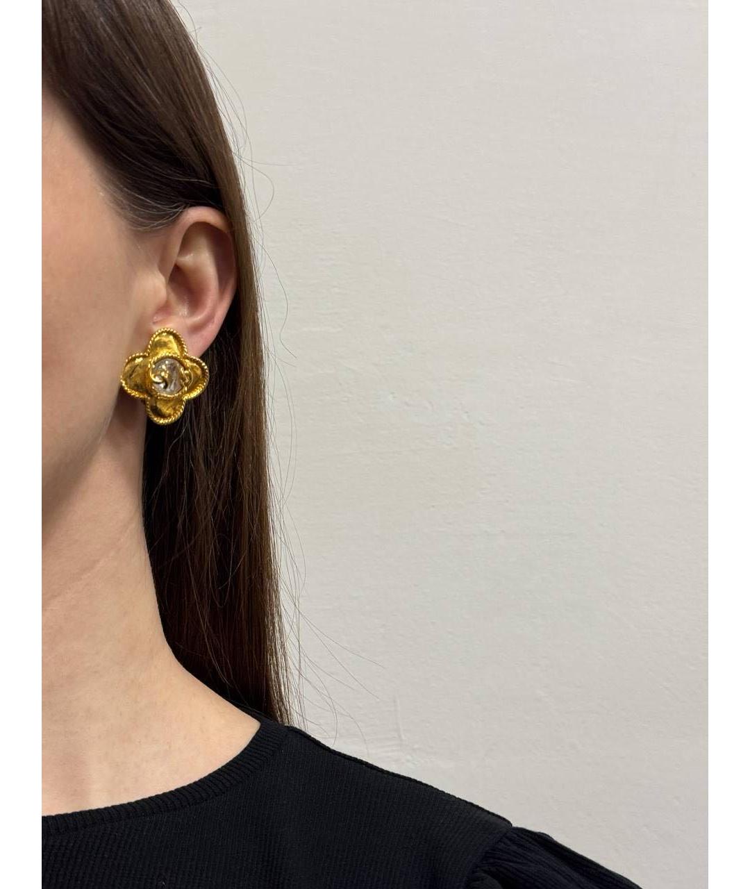 CHANEL Золотые позолоченные клипсы, фото 6