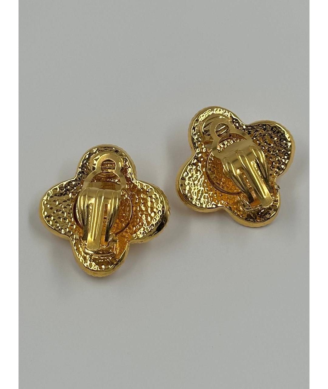 CHANEL Золотые позолоченные клипсы, фото 2