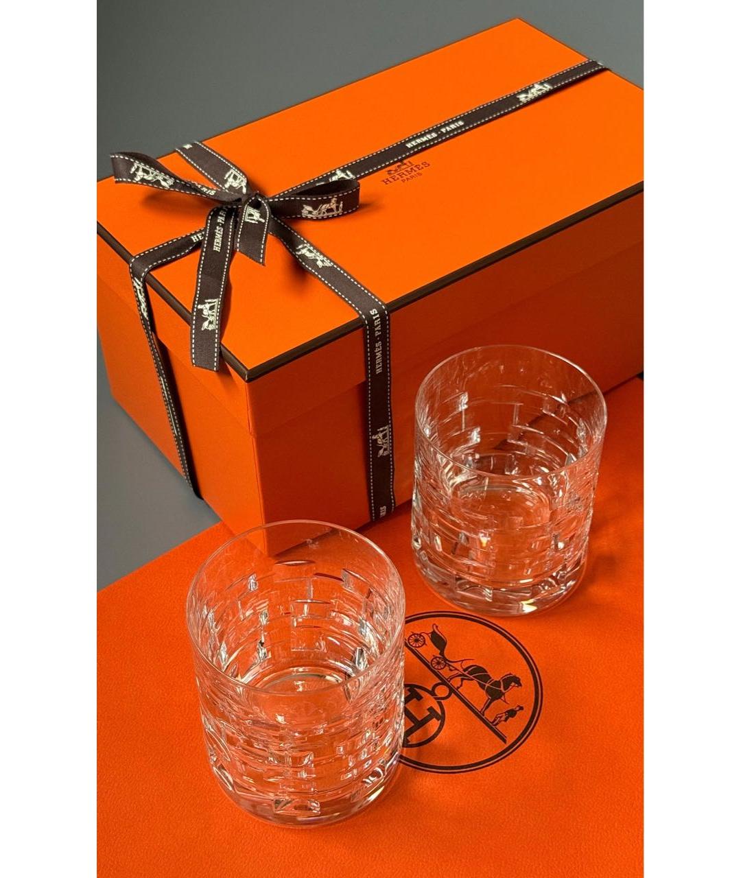 HERMES Стеклянный стакан для виски, фото 2