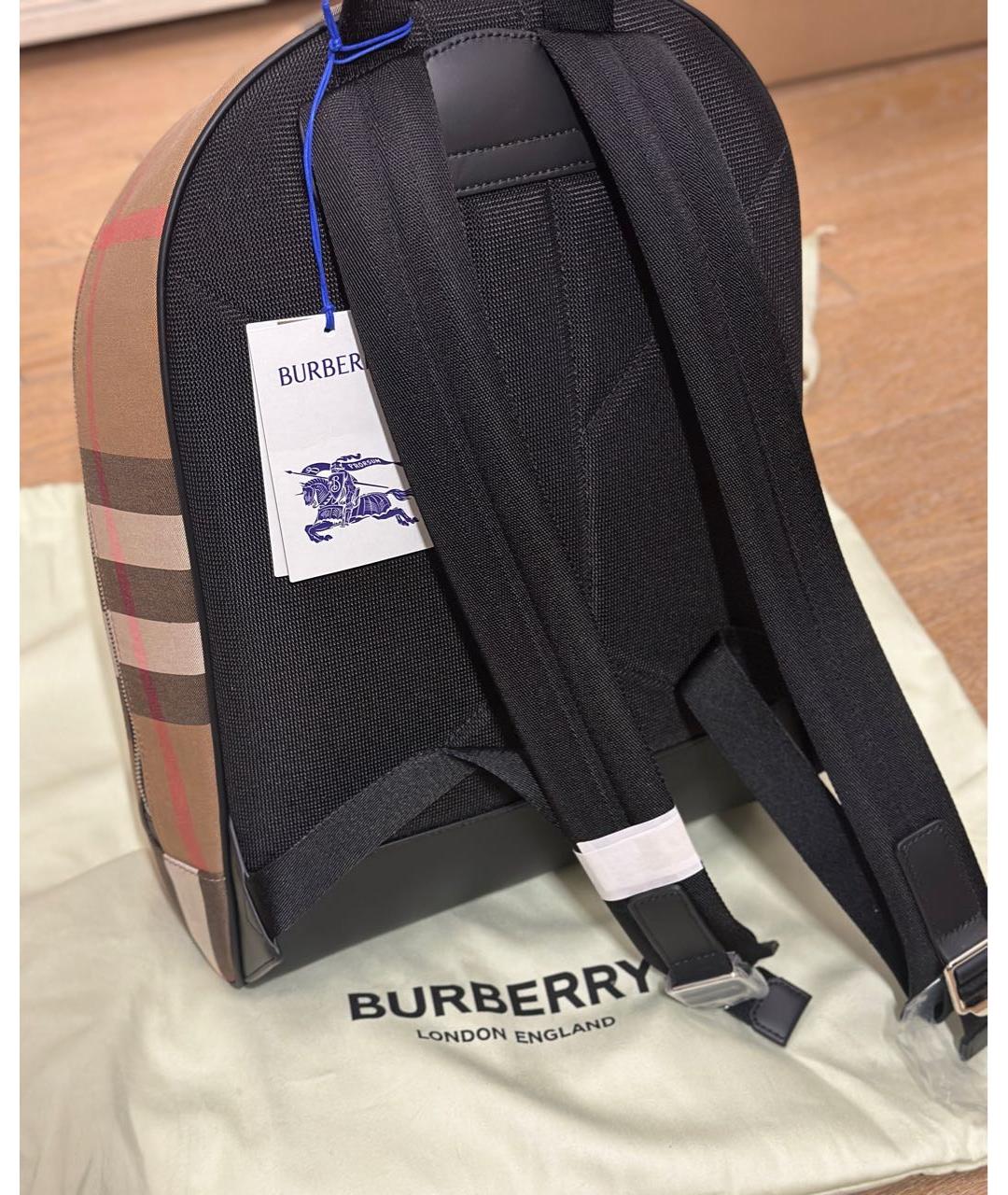 BURBERRY Бежевый тканевый рюкзак, фото 8