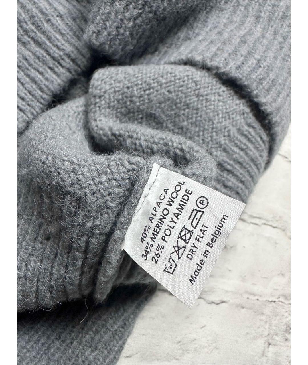 DRIES VAN NOTEN Серый шерстяной джемпер / свитер, фото 2