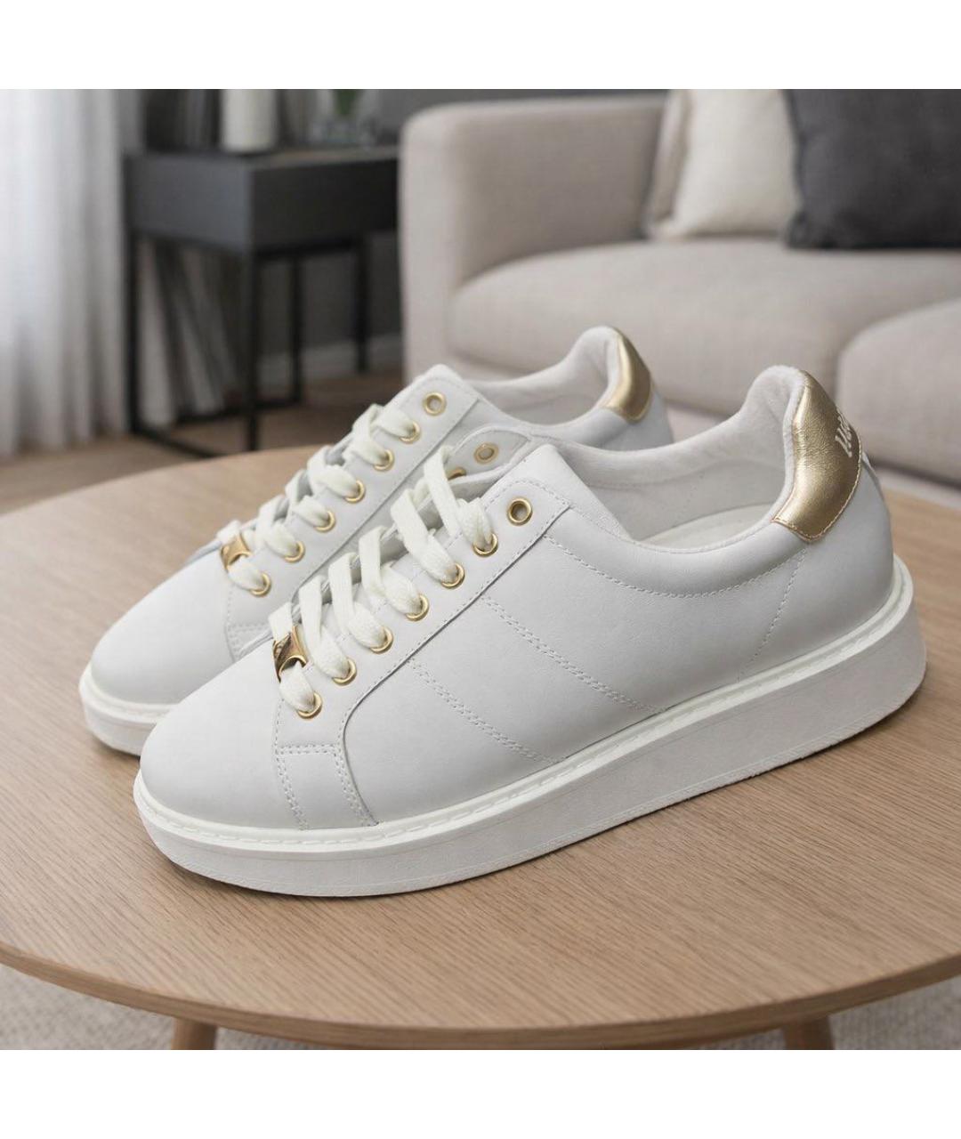 RALPH LAUREN Белые кожаные кроссовки, фото 4