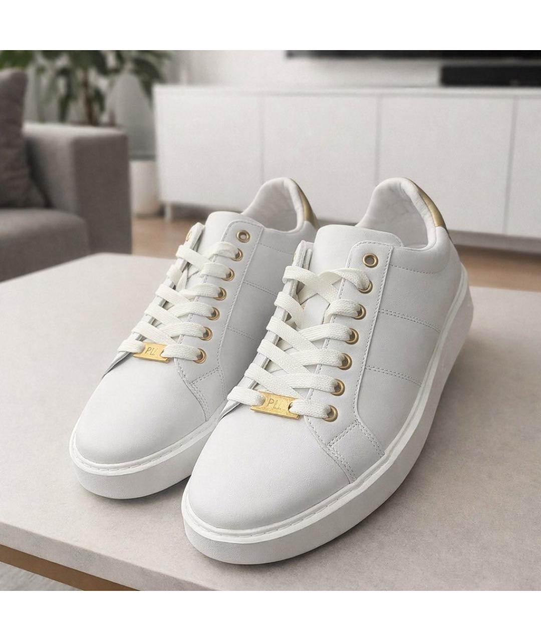 RALPH LAUREN Белые кожаные кроссовки, фото 6