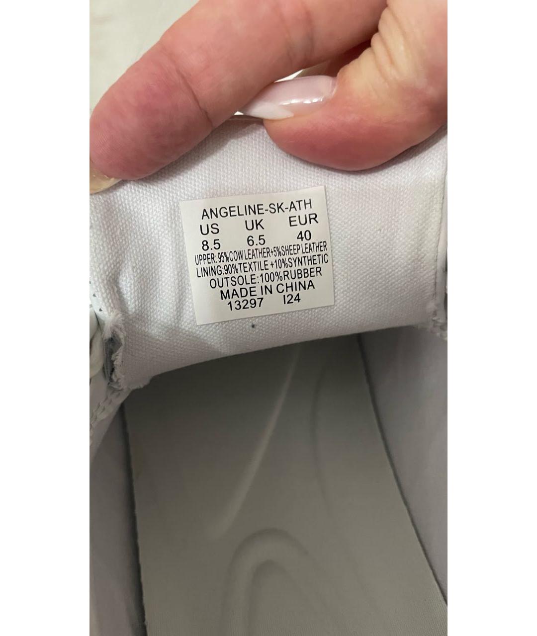 RALPH LAUREN Белые кожаные кроссовки, фото 2