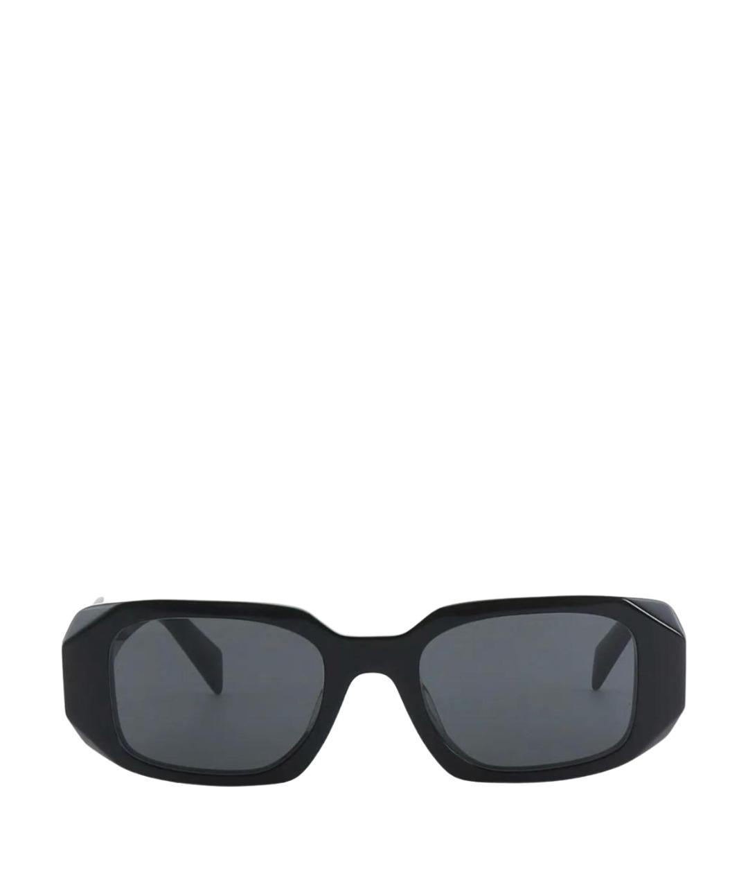 PRADA Черные пластиковые солнцезащитные очки, фото 1