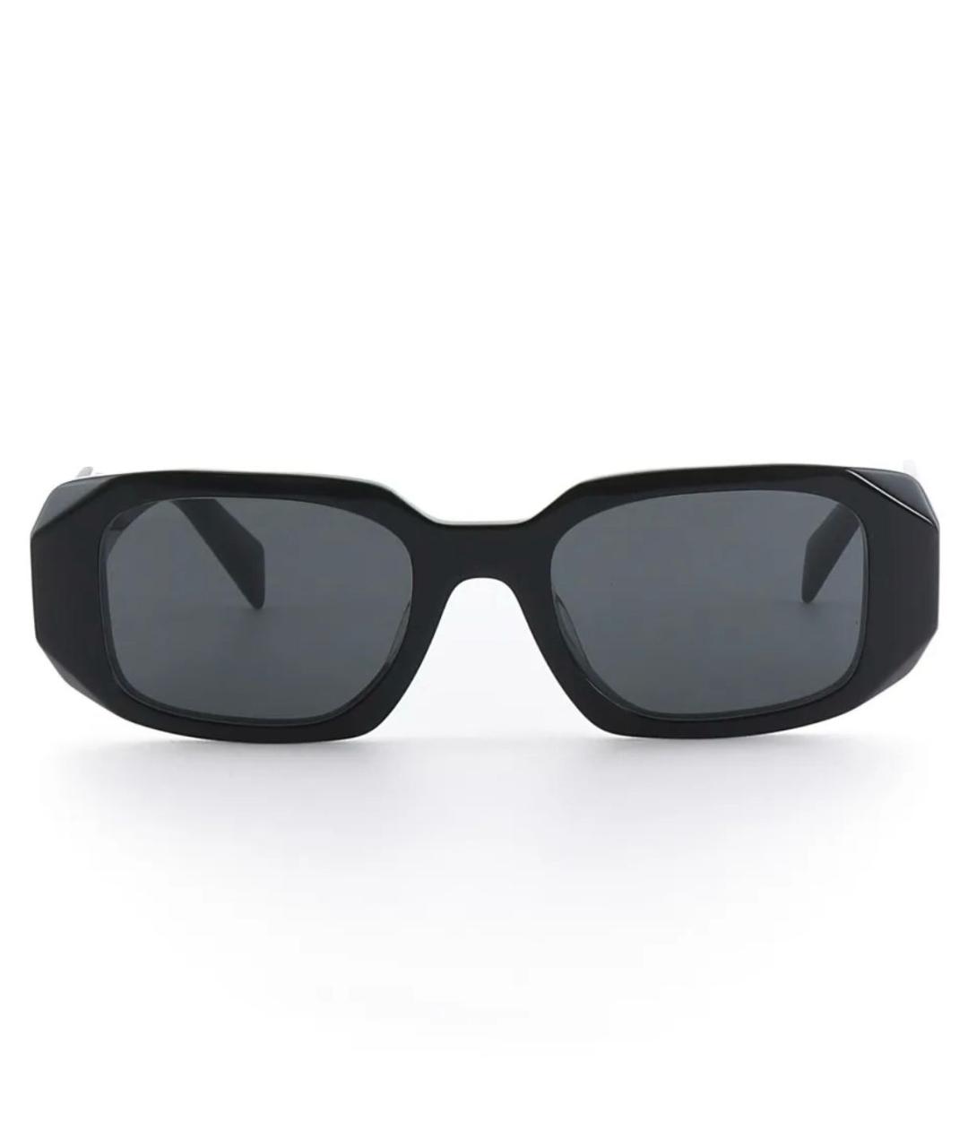 PRADA Черные пластиковые солнцезащитные очки, фото 7