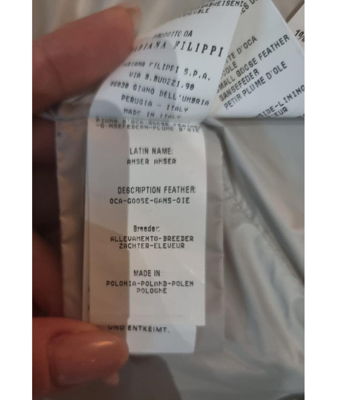 FABIANA FILIPPI Голубой полиамидовый пуховик, фото 8