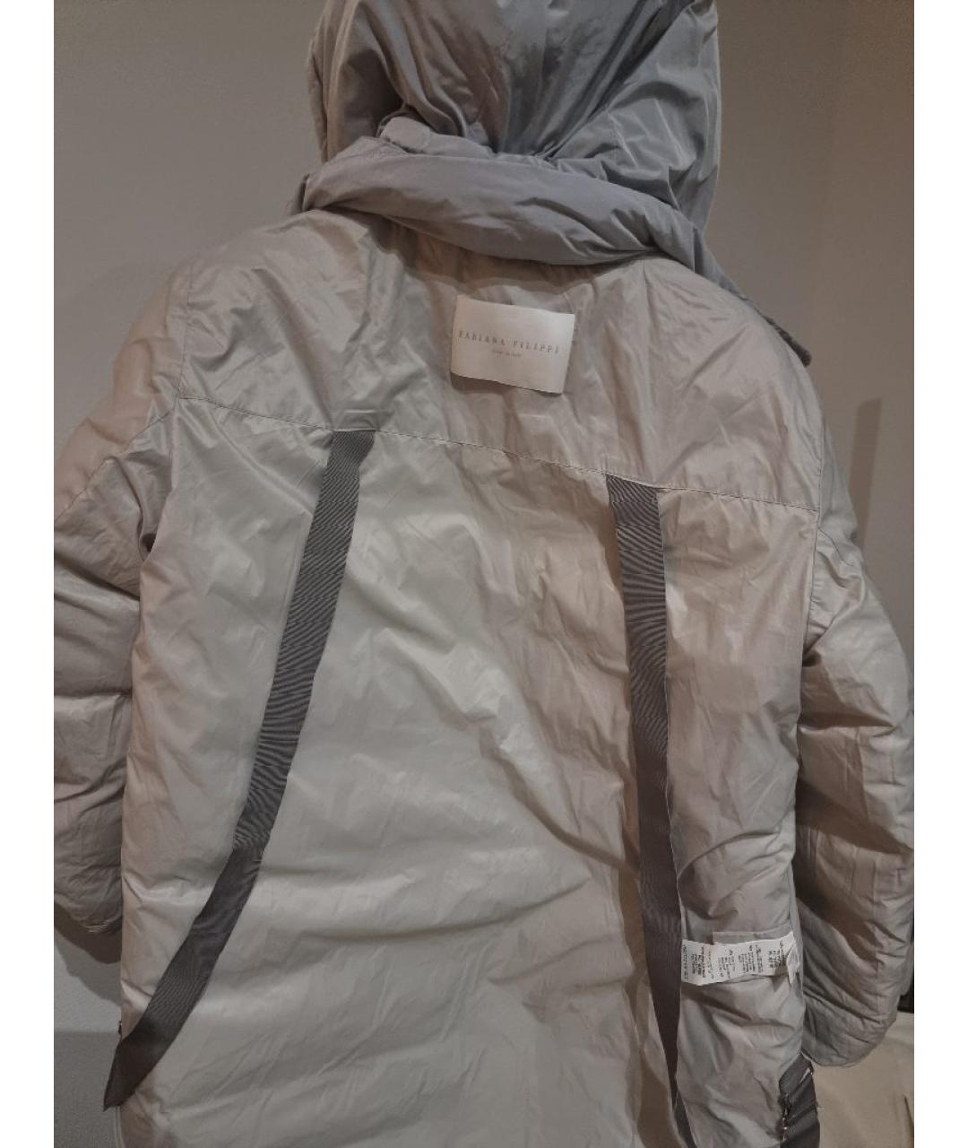 FABIANA FILIPPI Голубой полиамидовый пуховик, фото 3