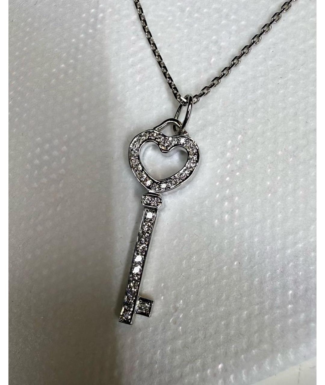 TIFFANY&CO Белая платиновая подвеска, фото 9