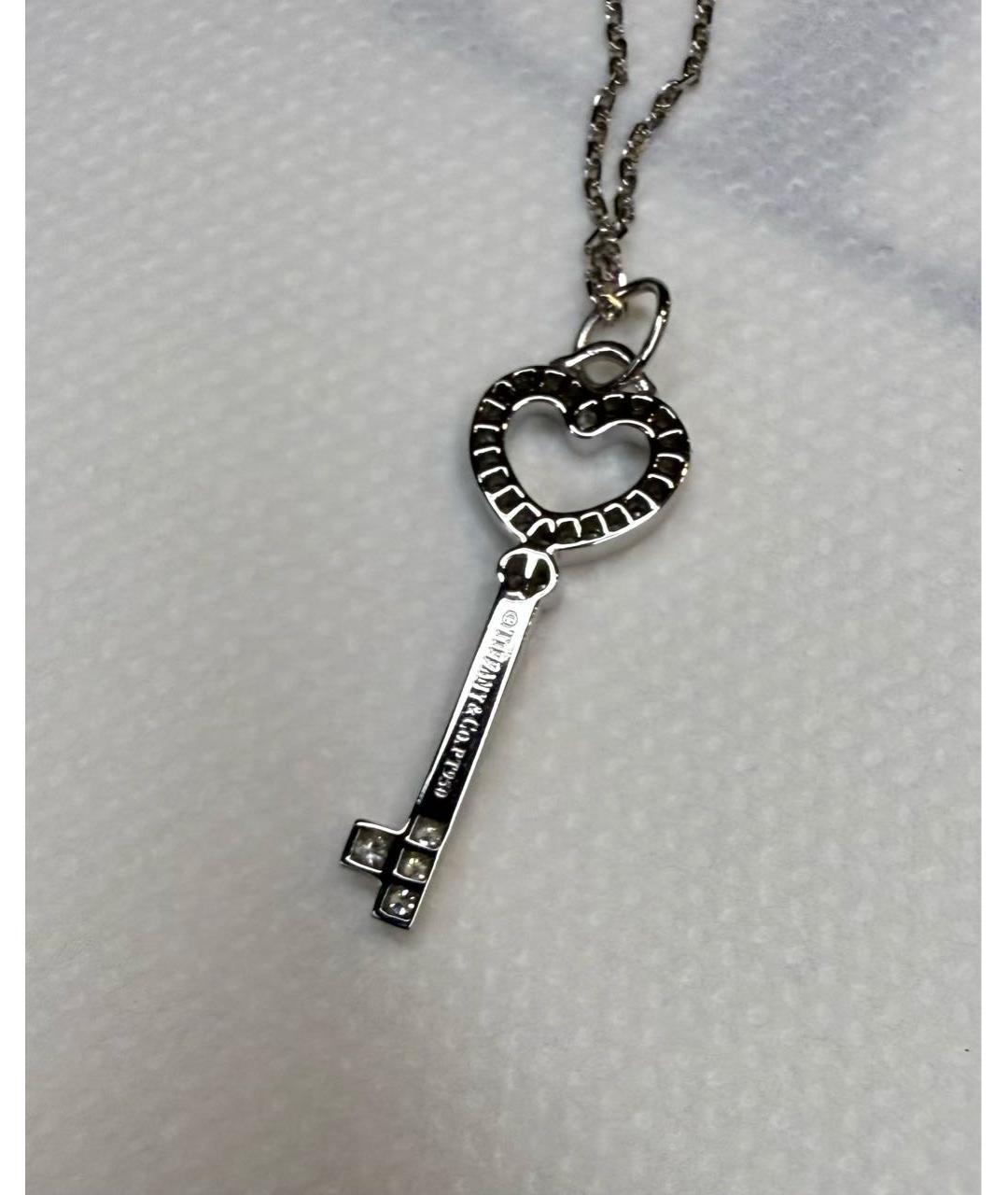 TIFFANY&CO Белая платиновая подвеска, фото 5