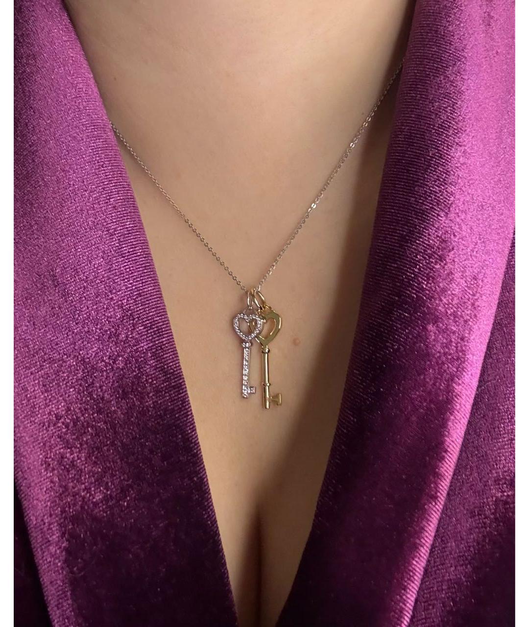 TIFFANY&CO Белая платиновая подвеска, фото 8