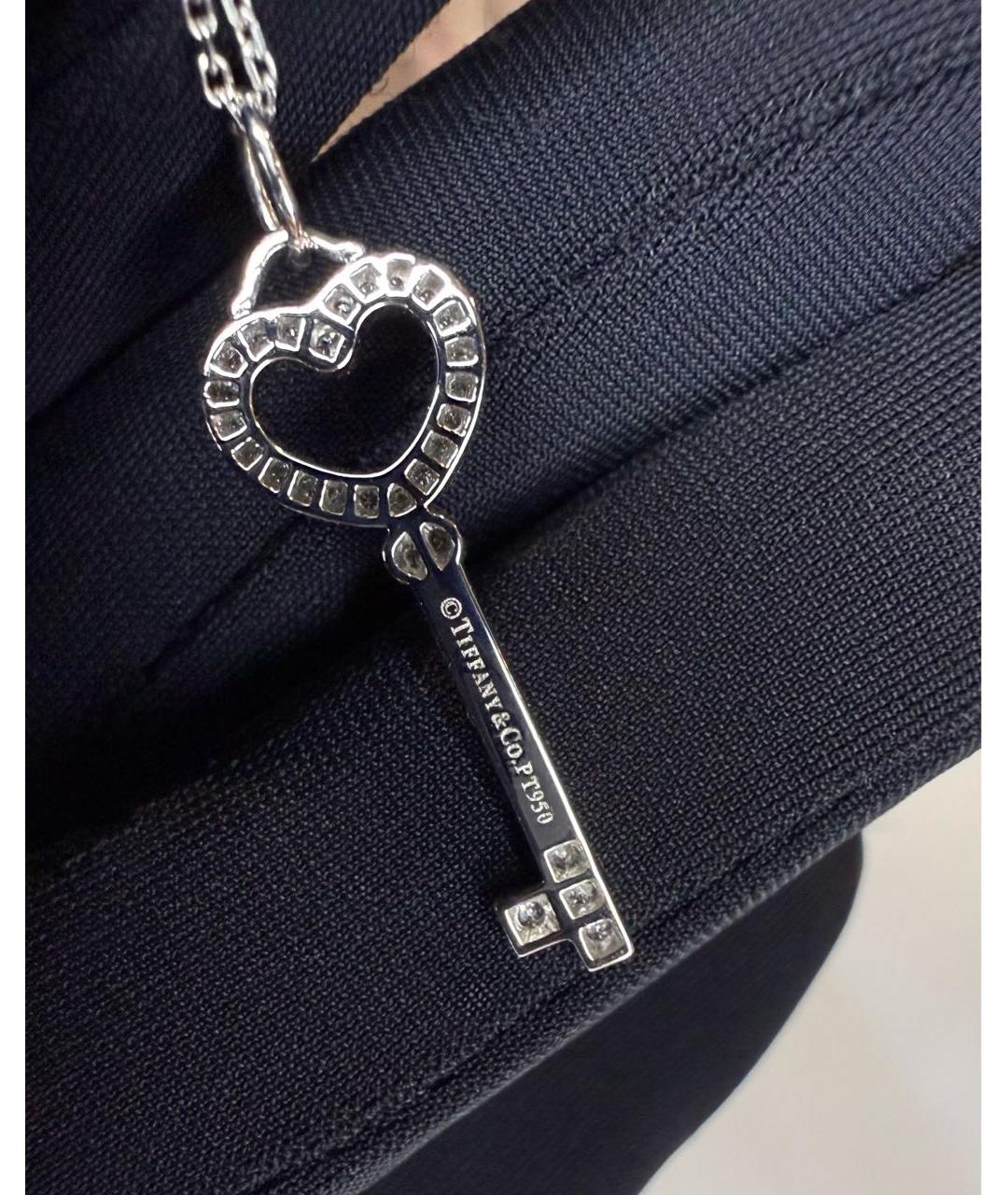 TIFFANY&CO Белая платиновая подвеска, фото 3
