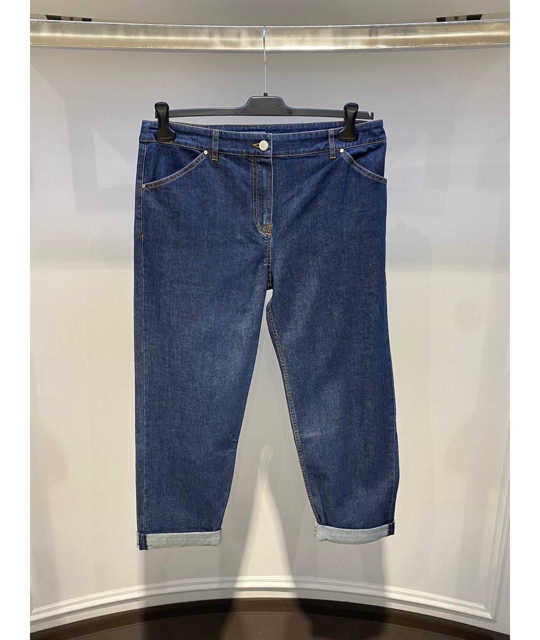 BALENCIAGA Синие хлопковые прямые джинсы, фото 3