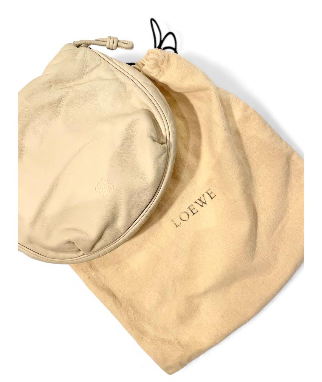 LOEWE Бежевая кожаная сумка через плечо, фото 8