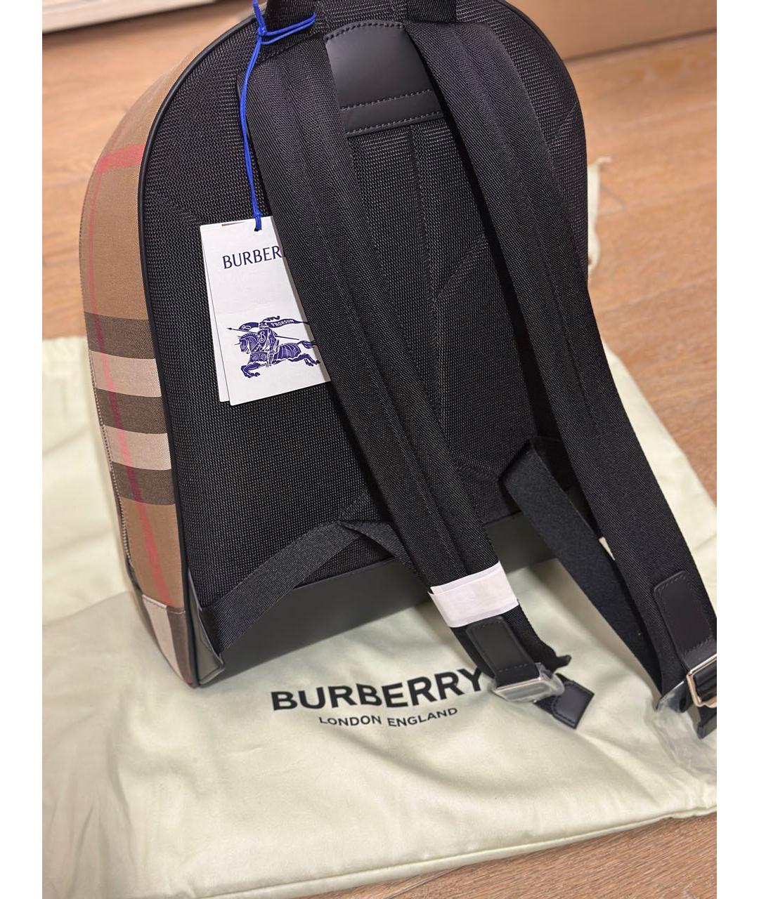 BURBERRY Бежевый тканевый рюкзак, фото 7