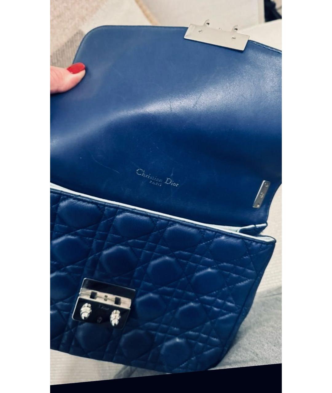 CHRISTIAN DIOR Синяя кожаная сумка через плечо, фото 7