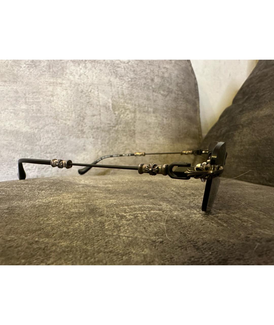 CHROME HEARTS Черные металлические солнцезащитные очки, фото 3