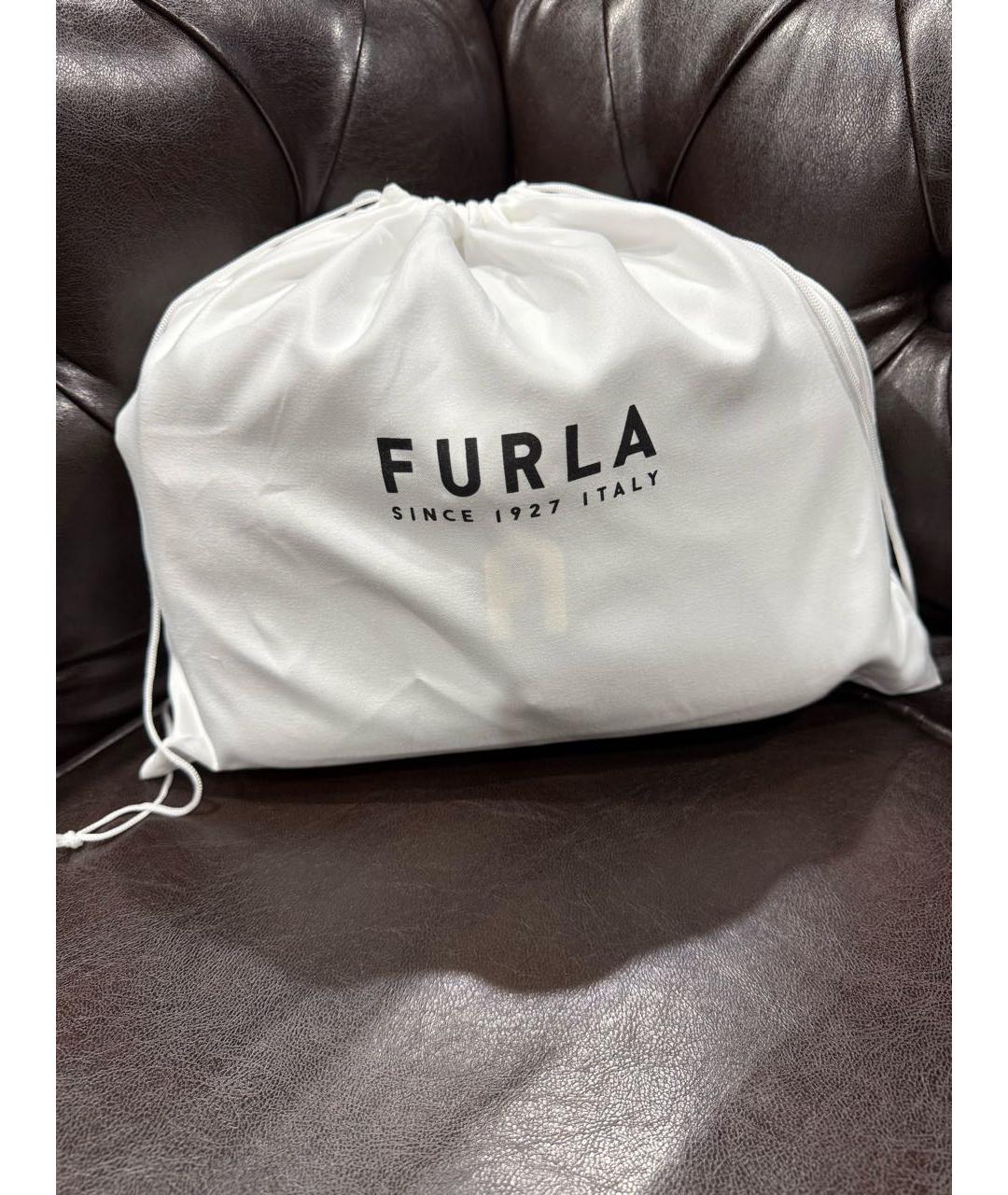 FURLA Коричневая кожаная сумка через плечо, фото 7