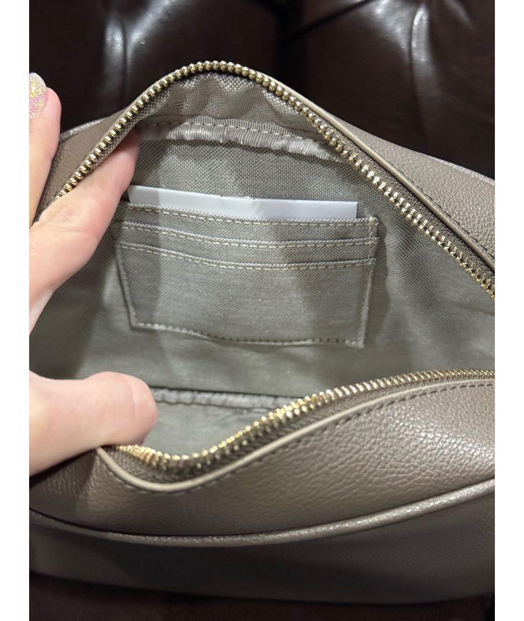 FURLA Коричневая кожаная сумка через плечо, фото 6