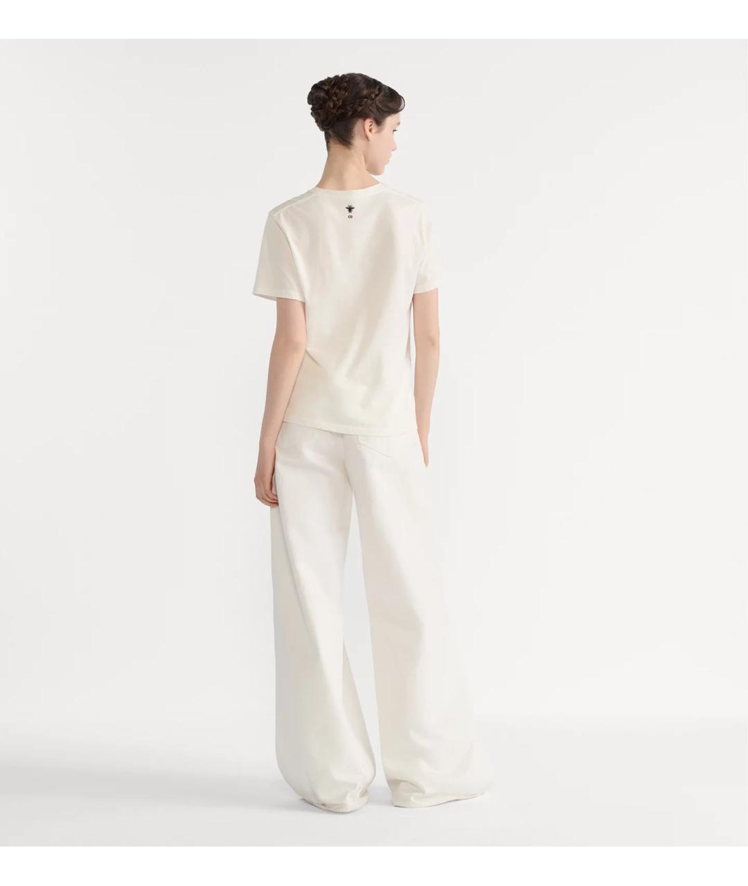 CHRISTIAN DIOR Белая хлопковая футболка, фото 4