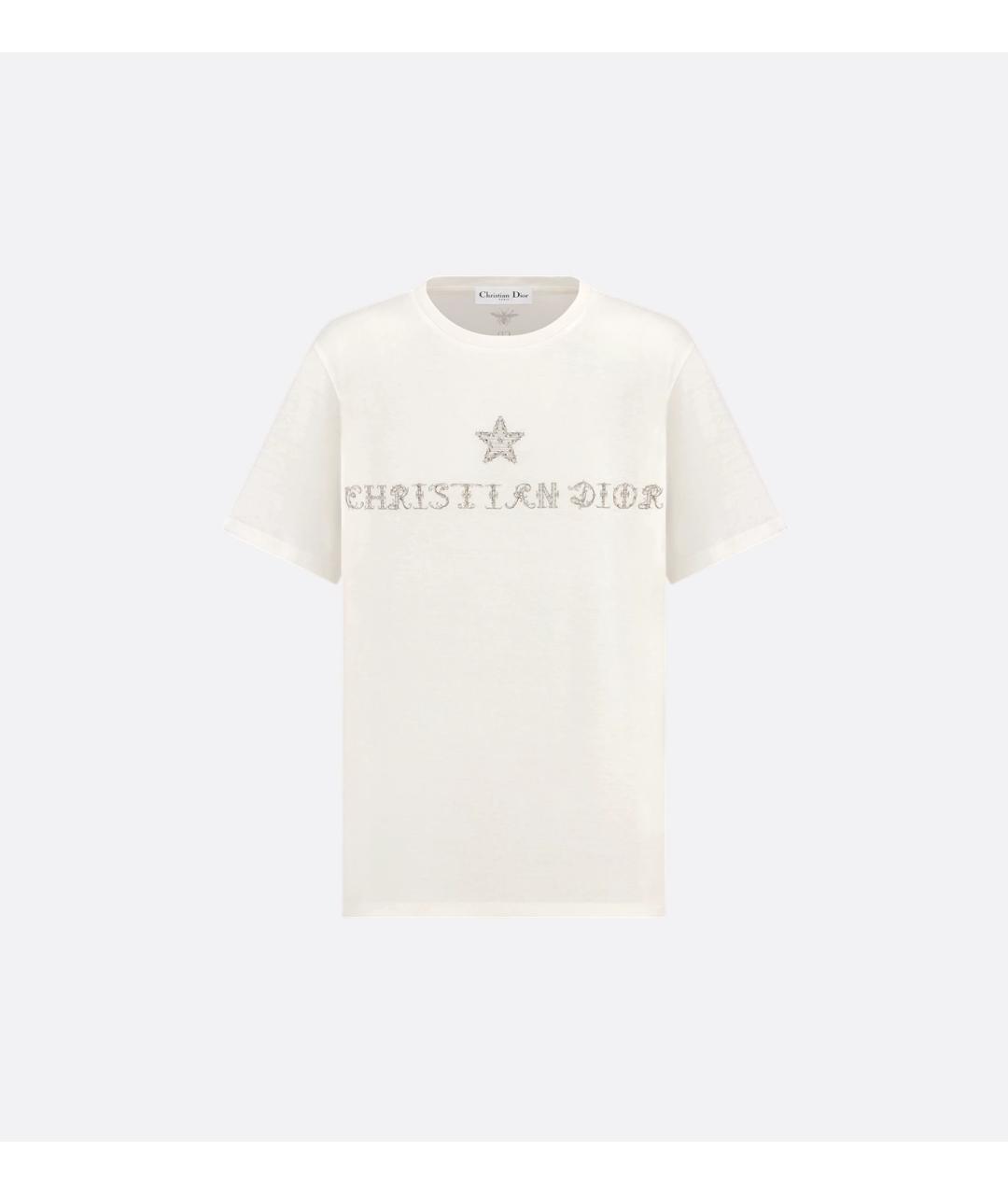 CHRISTIAN DIOR Белая хлопковая футболка, фото 5