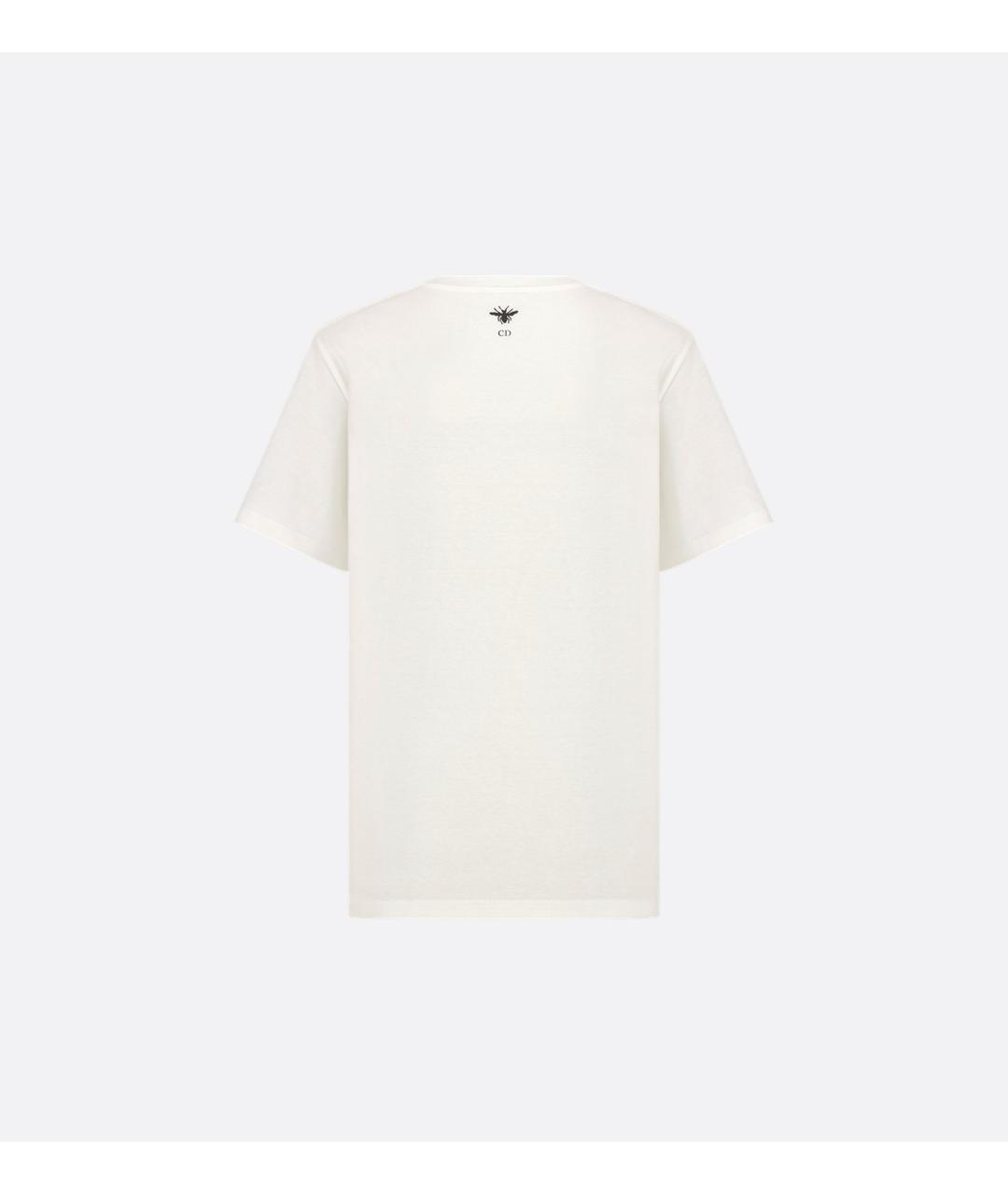 CHRISTIAN DIOR Белая хлопковая футболка, фото 2