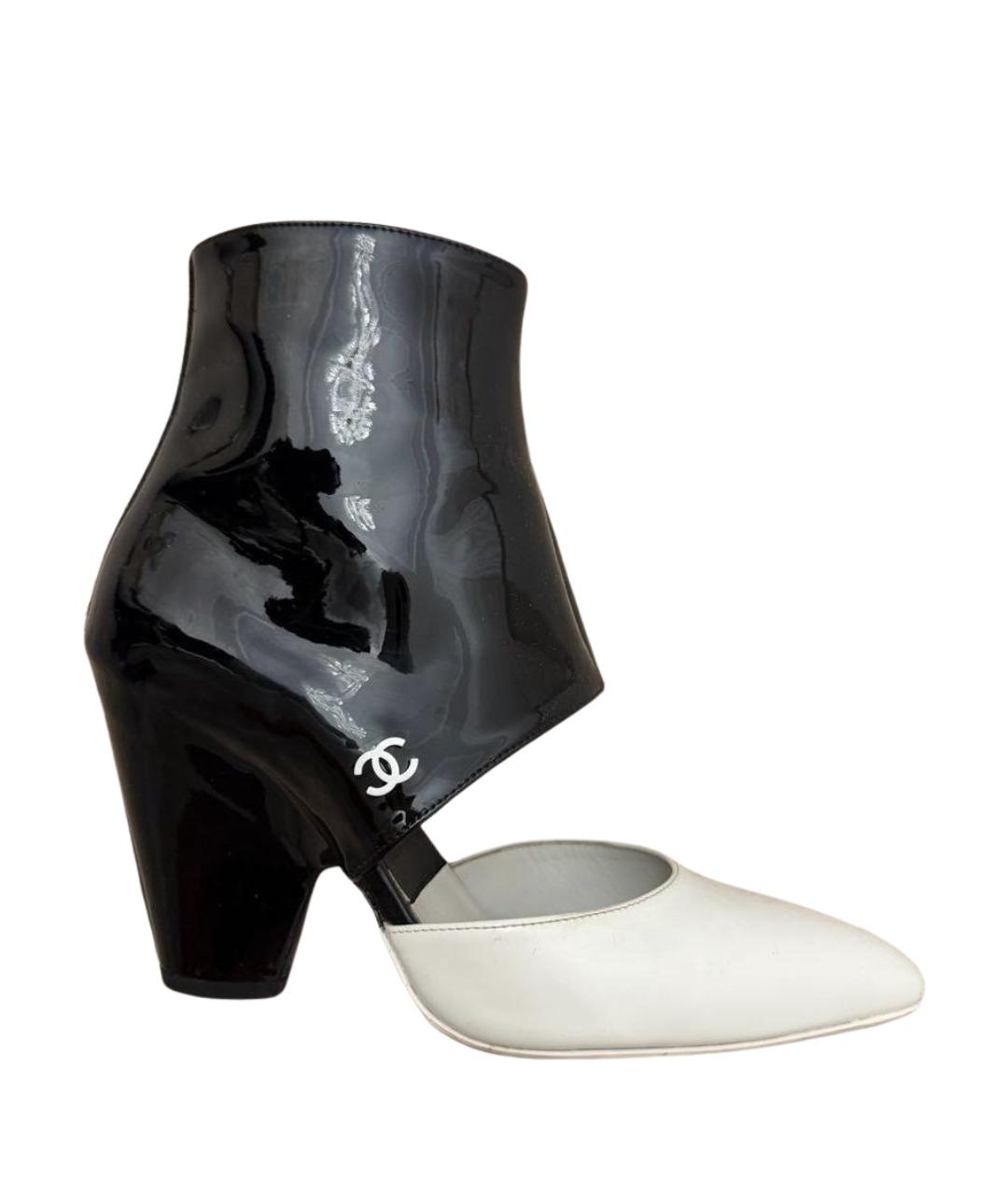 CHANEL Черные туфли из лакированной кожи, фото 1