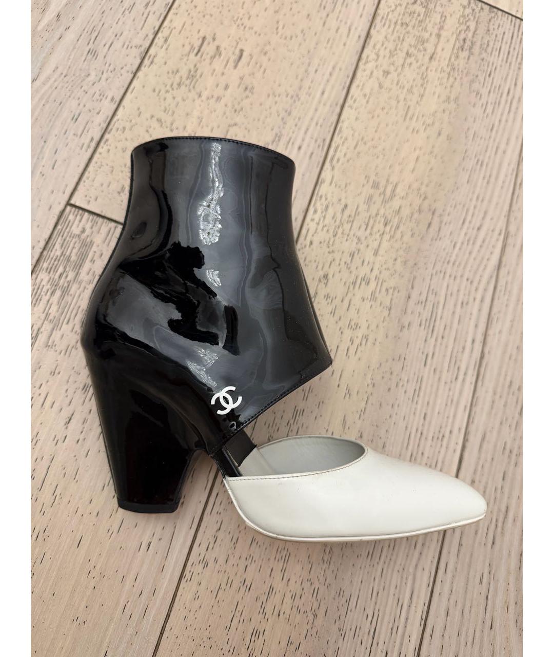 CHANEL Черные туфли из лакированной кожи, фото 7