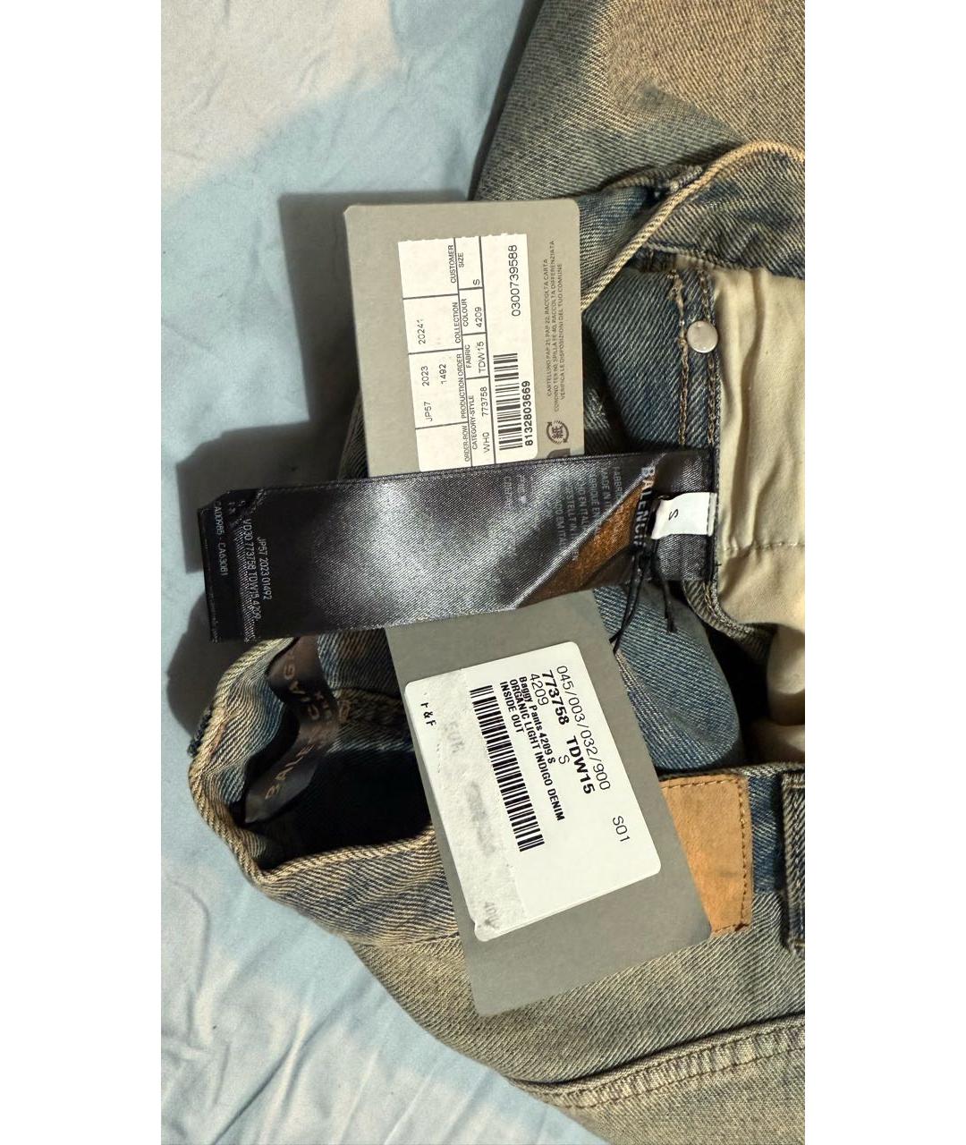 BALENCIAGA Голубые хлопковые джинсы, фото 6