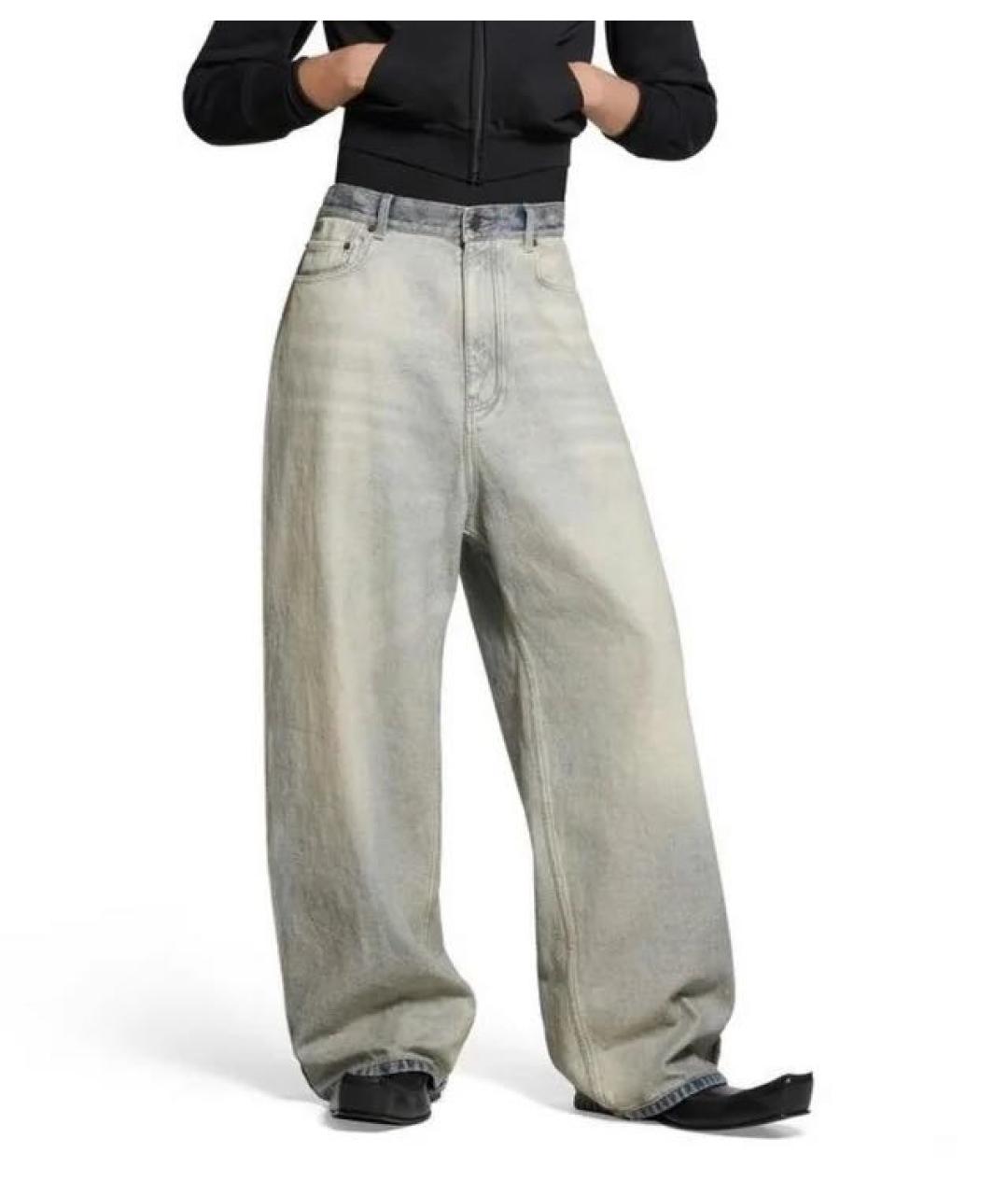 BALENCIAGA Голубые хлопковые джинсы, фото 7