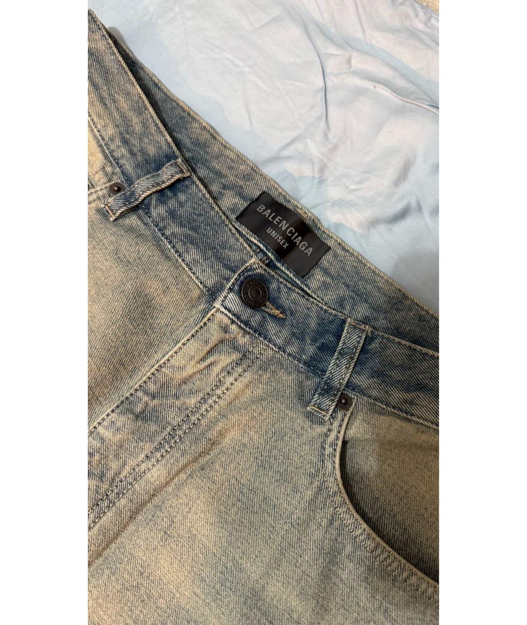 BALENCIAGA Голубые хлопковые джинсы, фото 3
