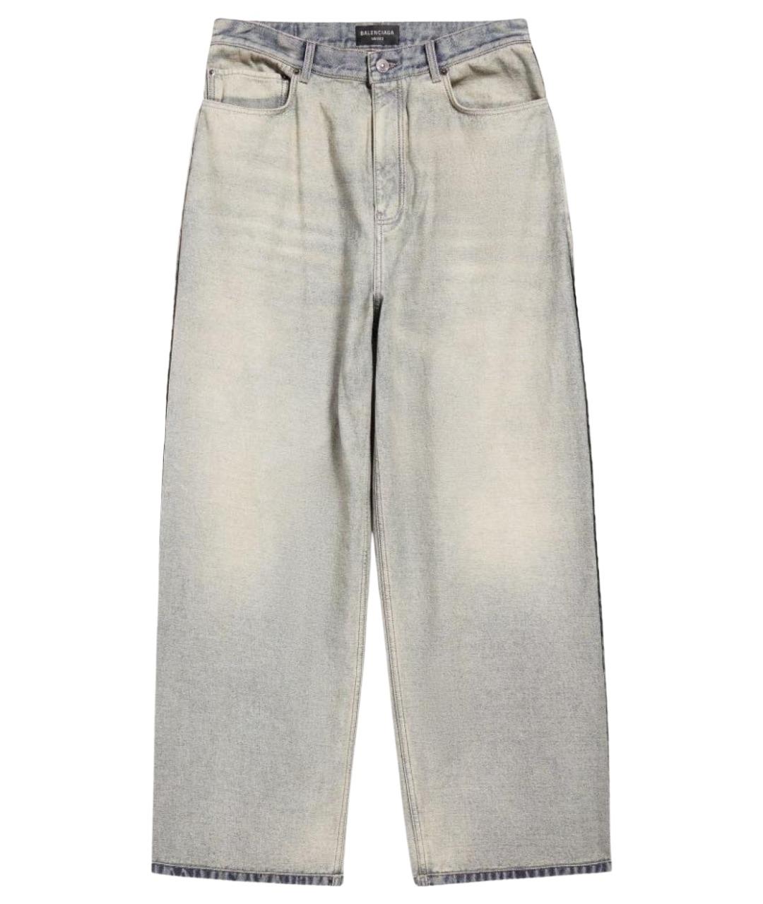 BALENCIAGA Голубые хлопковые джинсы, фото 1