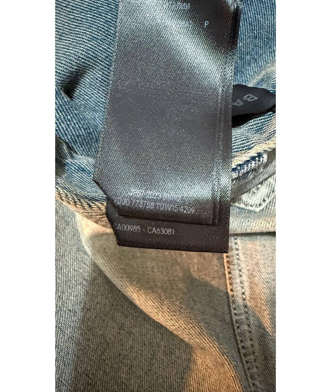 BALENCIAGA Голубые хлопковые джинсы, фото 4