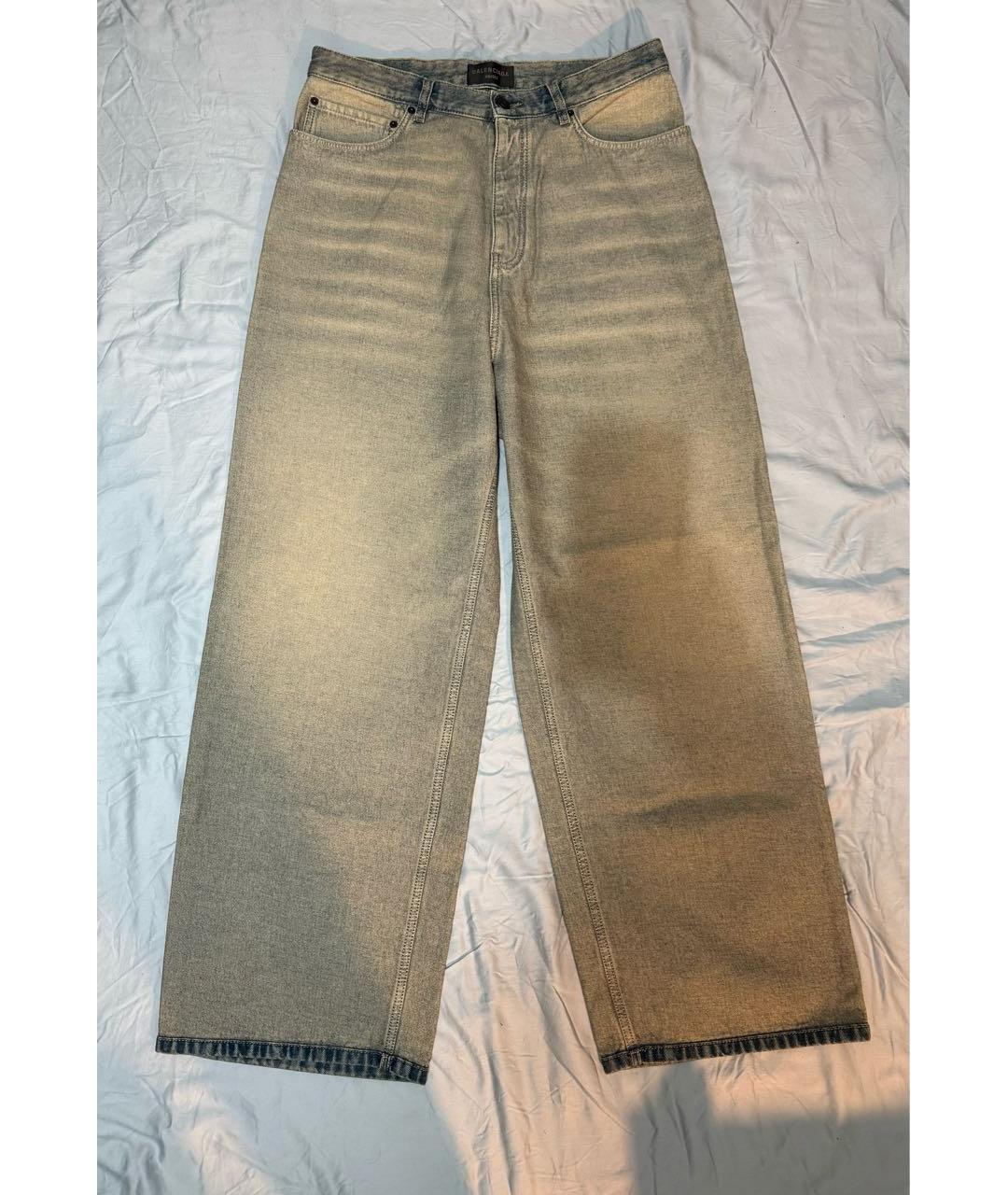 BALENCIAGA Голубые хлопковые джинсы, фото 5