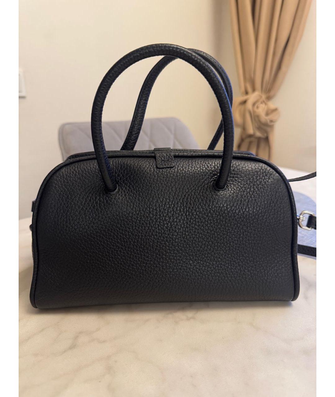 JACQUEMUS Черная кожаная сумка через плечо, фото 2