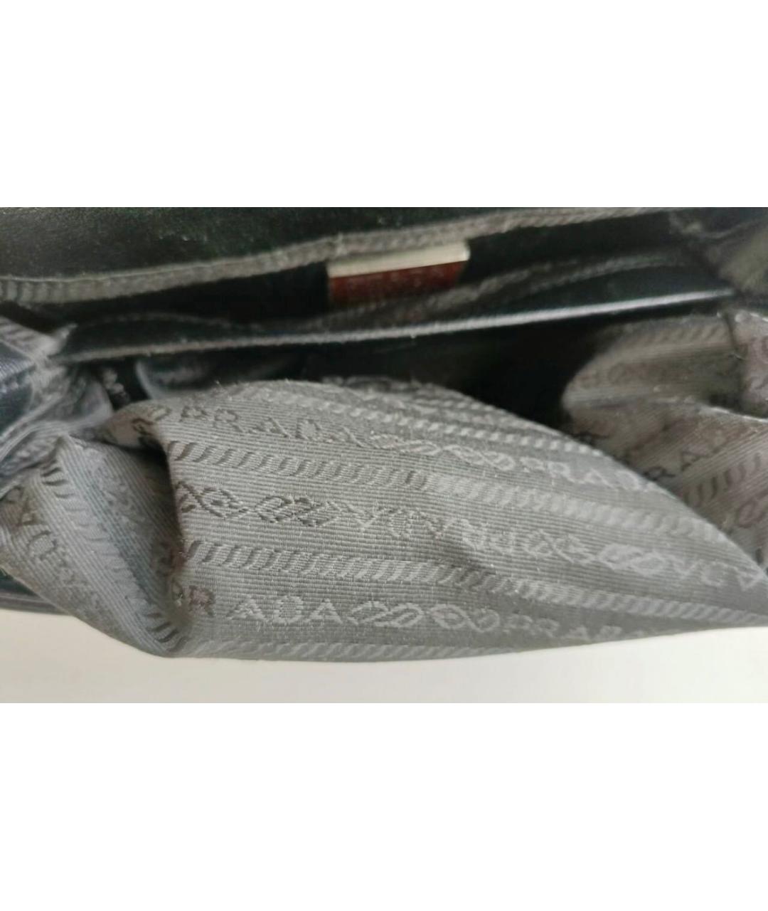 PRADA Черная кожаная сумка через плечо, фото 7