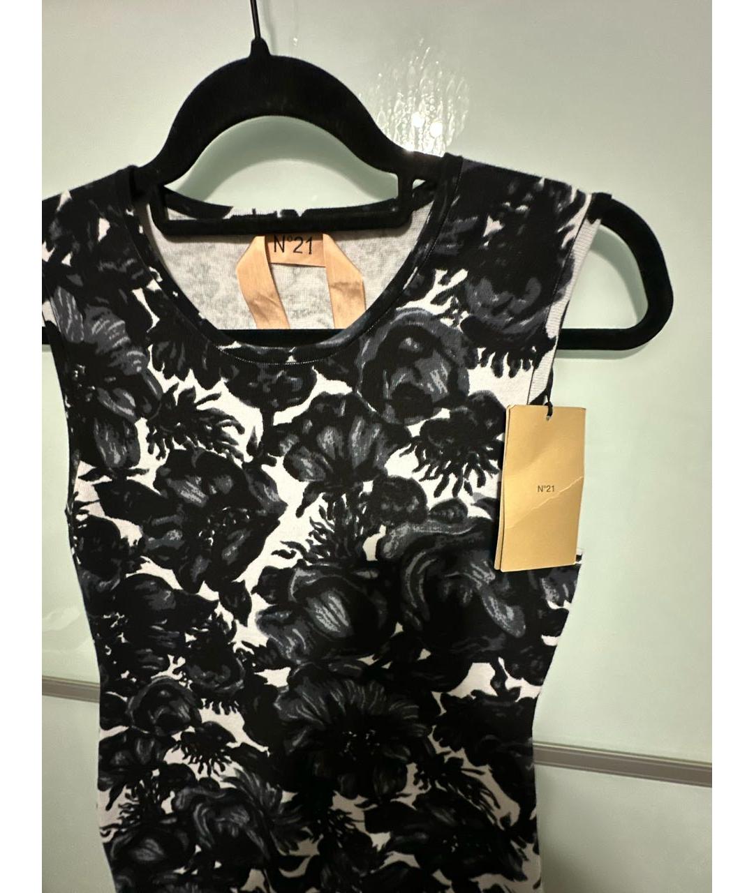 NO. 21 Мульти хлопковое коктейльное платье, фото 3